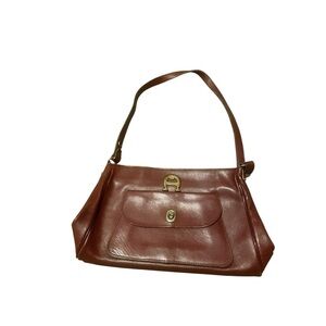 Vintage Etinne Aigner Burgundy Leather Handbag